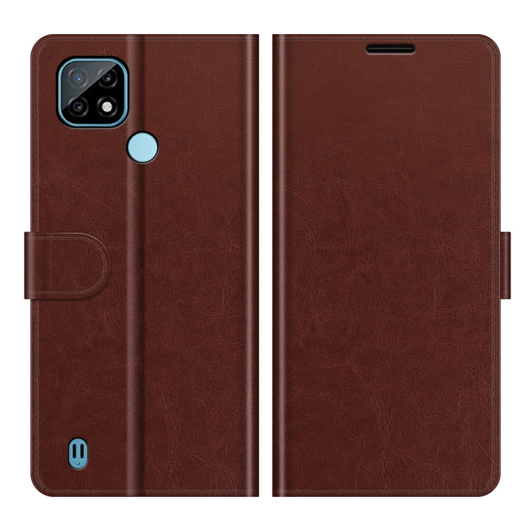 For OPPO Realme C21 R64 Texture Single Horizontal Flip Protective Case with Holder & Card Slots & Wallet & Photo Frame