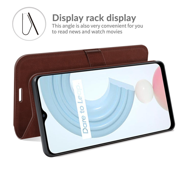 For OPPO Realme C21 R64 Texture Single Horizontal Flip Protective Case with Holder & Card Slots & Wallet & Photo Frame