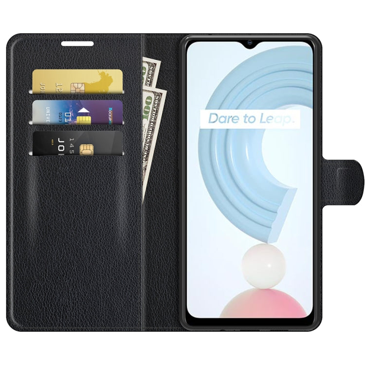 For OPPO Realme C21 Litchi Texture Horizontal Flip Protective Case with Holder & Card Slots & Wallet