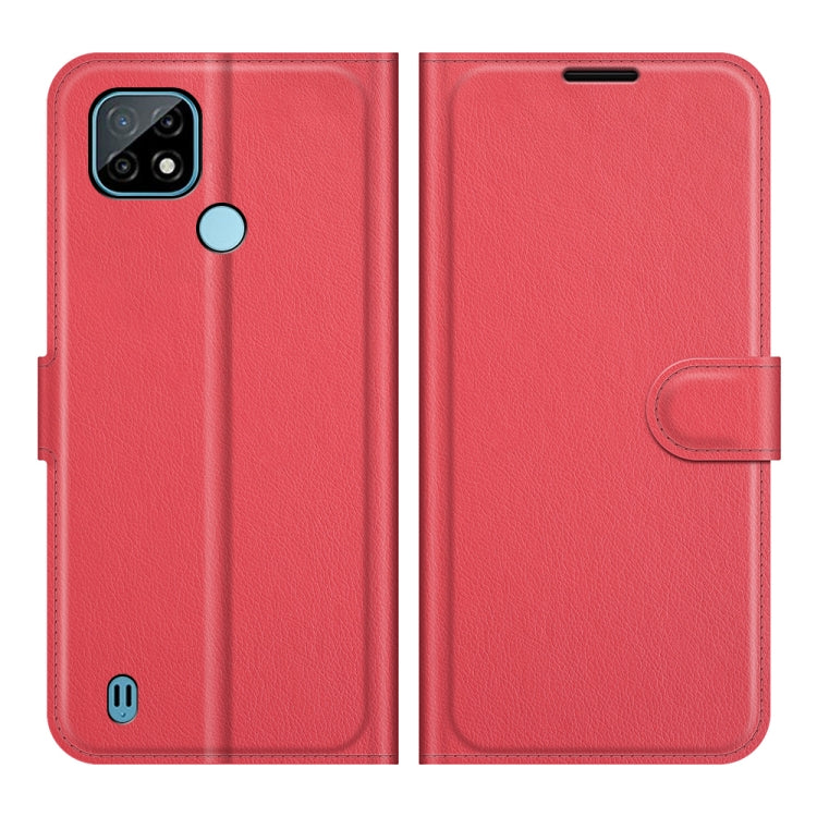 For OPPO Realme C21 Litchi Texture Horizontal Flip Protective Case with Holder & Card Slots & Wallet