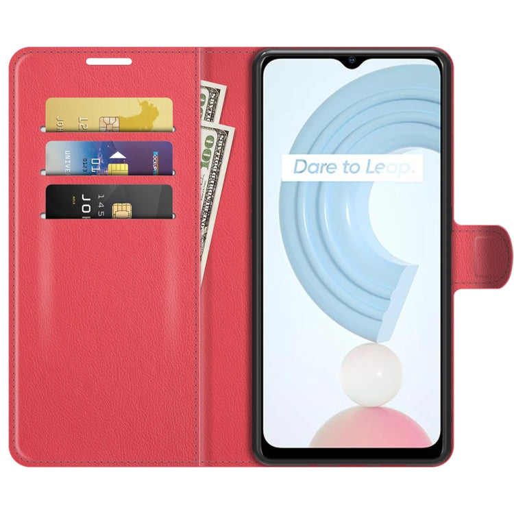 For OPPO Realme C21 Litchi Texture Horizontal Flip Protective Case with Holder & Card Slots & Wallet