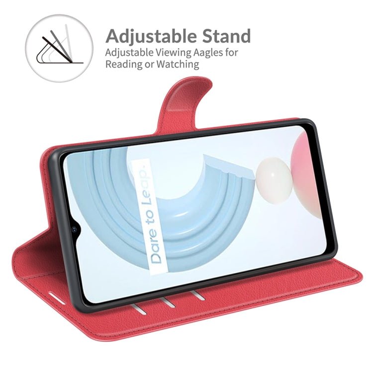 For OPPO Realme C21 Litchi Texture Horizontal Flip Protective Case with Holder & Card Slots & Wallet