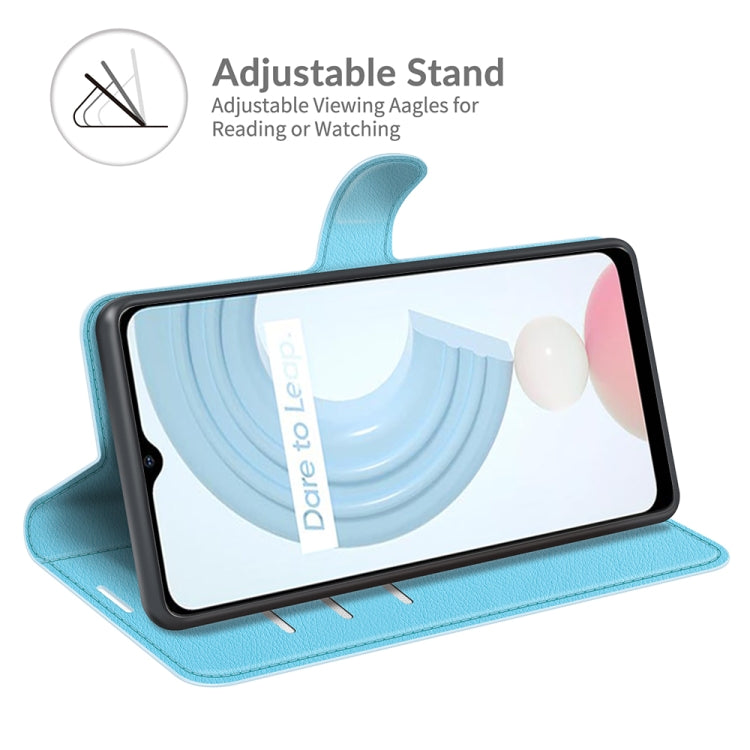 For OPPO Realme C21 Litchi Texture Horizontal Flip Protective Case with Holder & Card Slots & Wallet