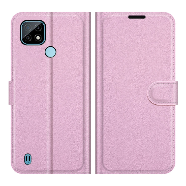 For OPPO Realme C21 Litchi Texture Horizontal Flip Protective Case with Holder & Card Slots & Wallet