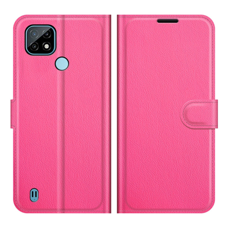For OPPO Realme C21 Litchi Texture Horizontal Flip Protective Case with Holder & Card Slots & Wallet