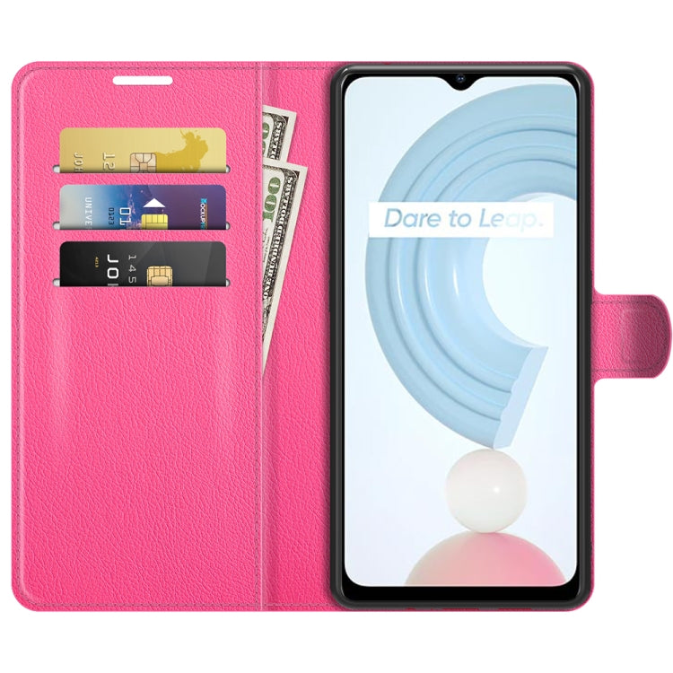 For OPPO Realme C21 Litchi Texture Horizontal Flip Protective Case with Holder & Card Slots & Wallet