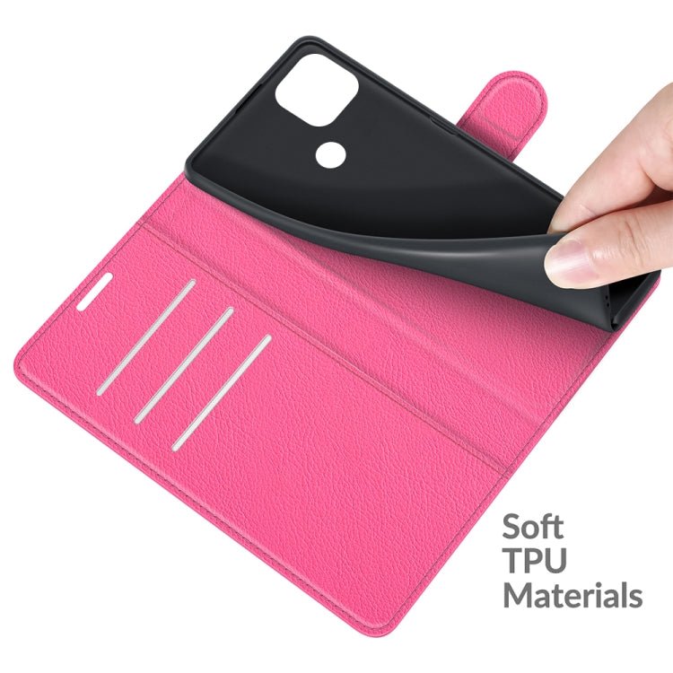 For OPPO Realme C21 Litchi Texture Horizontal Flip Protective Case with Holder & Card Slots & Wallet