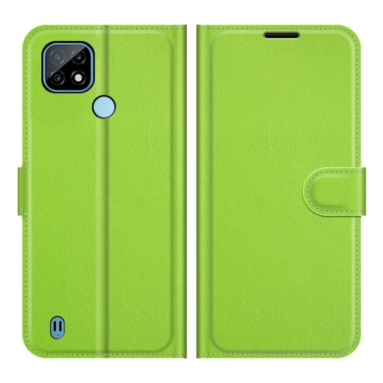 For OPPO Realme C21 Litchi Texture Horizontal Flip Protective Case with Holder & Card Slots & Wallet