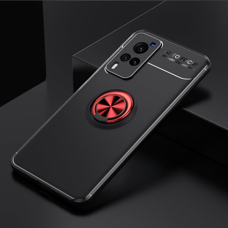 For vivo X60 Pro  Metal Ring Holder 360 Degree Rotating TPU Case