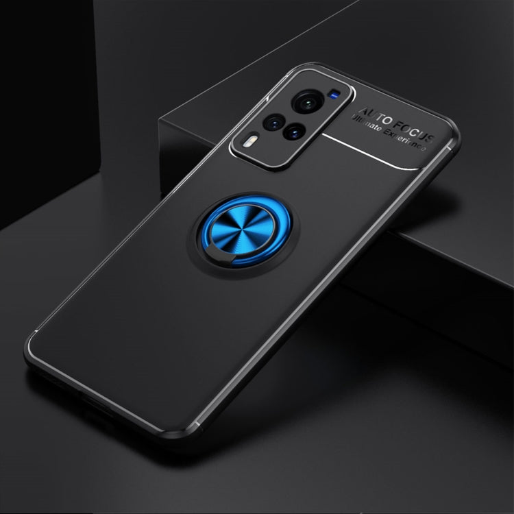 For vivo X60 Pro  Metal Ring Holder 360 Degree Rotating TPU Case