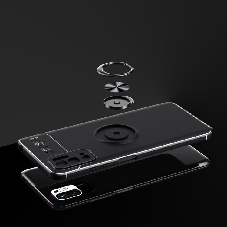 For Xiaomi Redmi Note10 5G Metal Ring Holder 360 Degree Rotating TPU Case