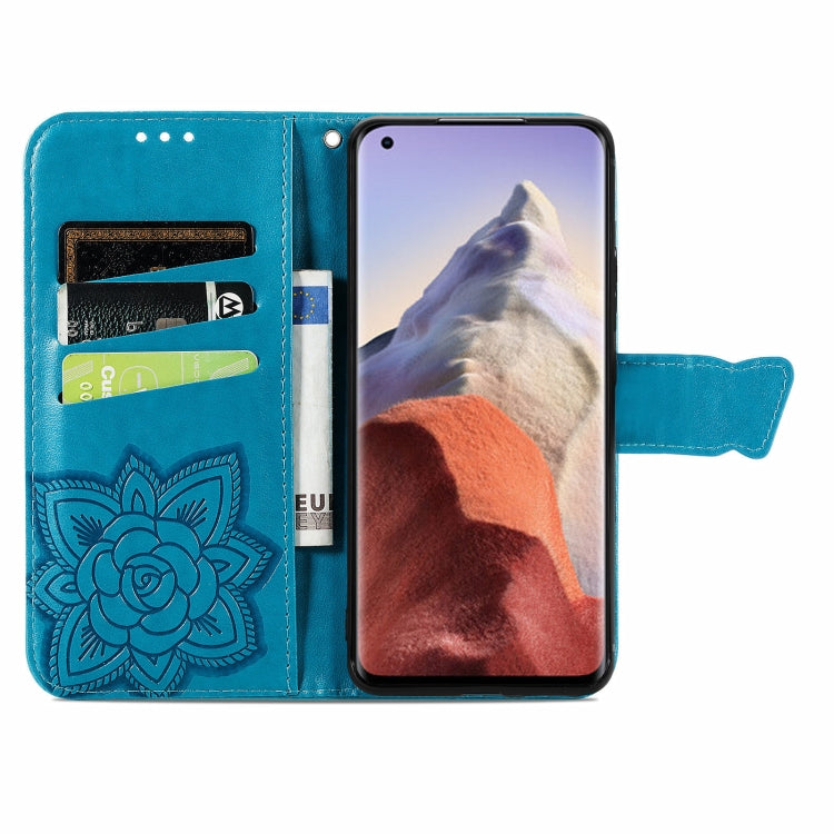 For Xiaomi Mi 11 Ultra Butterfly Love Flowers Embossed Horizontal Flip Leather Case with Holder & Card Slots & Wallet & Lanyard
