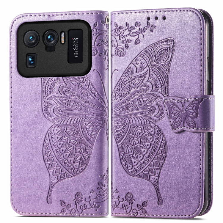 For Xiaomi Mi 11 Ultra Butterfly Love Flowers Embossed Horizontal Flip Leather Case with Holder & Card Slots & Wallet & Lanyard