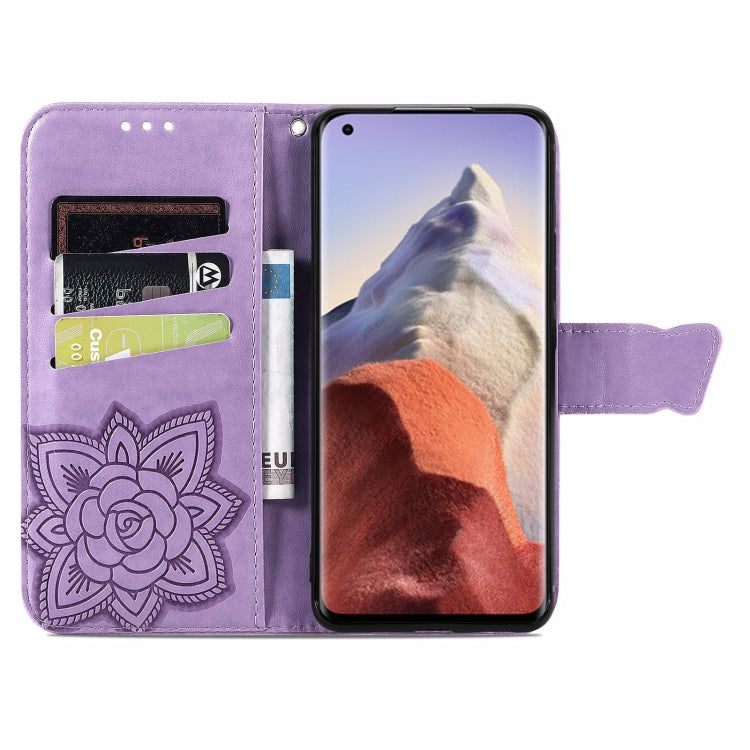 For Xiaomi Mi 11 Ultra Butterfly Love Flowers Embossed Horizontal Flip Leather Case with Holder & Card Slots & Wallet & Lanyard