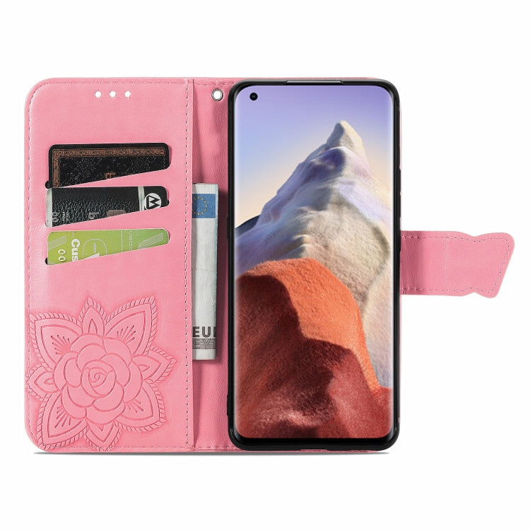 For Xiaomi Mi 11 Ultra Butterfly Love Flowers Embossed Horizontal Flip Leather Case with Holder & Card Slots & Wallet & Lanyard