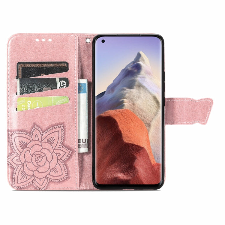 For Xiaomi Mi 11 Ultra Butterfly Love Flowers Embossed Horizontal Flip Leather Case with Holder & Card Slots & Wallet & Lanyard