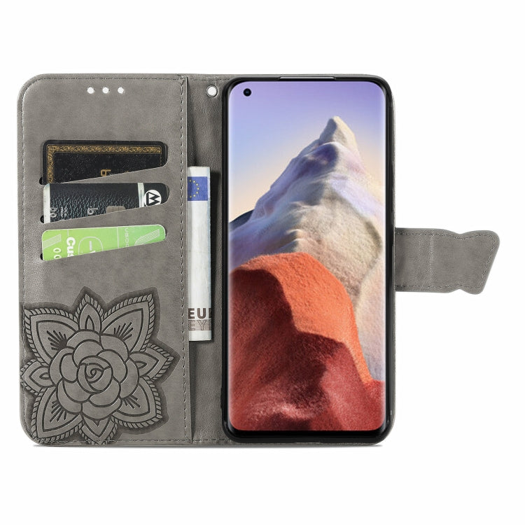 For Xiaomi Mi 11 Ultra Butterfly Love Flowers Embossed Horizontal Flip Leather Case with Holder & Card Slots & Wallet & Lanyard