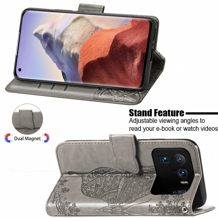 For Xiaomi Mi 11 Ultra Butterfly Love Flowers Embossed Horizontal Flip Leather Case with Holder & Card Slots & Wallet & Lanyard