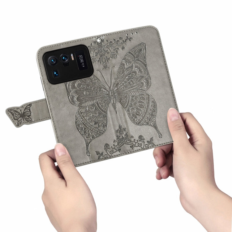 For Xiaomi Mi 11 Ultra Butterfly Love Flowers Embossed Horizontal Flip Leather Case with Holder & Card Slots & Wallet & Lanyard