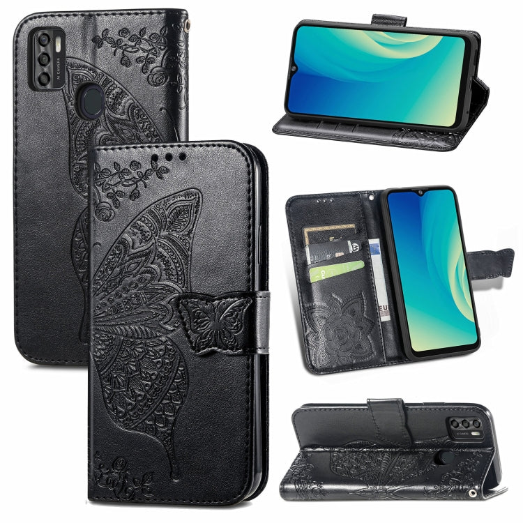 For ZTE Blade A7S 2020 Butterfly Love Flowers Embossed Horizontal Flip Leather Case with Holder & Card Slots & Wallet & Lanyard