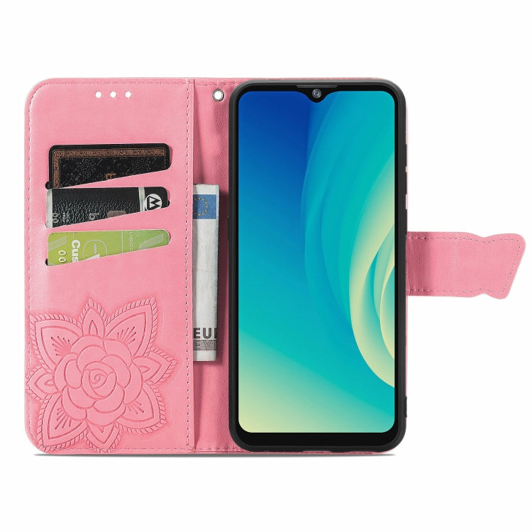 For ZTE Blade A7S 2020 Butterfly Love Flowers Embossed Horizontal Flip Leather Case with Holder & Card Slots & Wallet & Lanyard