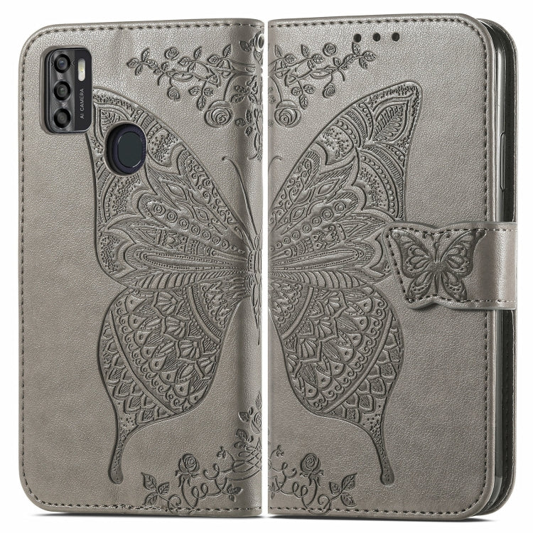 For ZTE Blade A7S 2020 Butterfly Love Flowers Embossed Horizontal Flip Leather Case with Holder & Card Slots & Wallet & Lanyard