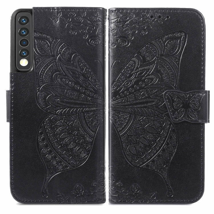 For LG Stylo 7 4G Butterfly Love Flower Embossed Horizontal Flip Leather Case with Bracket / Card Slot / Wallet / Lanyard