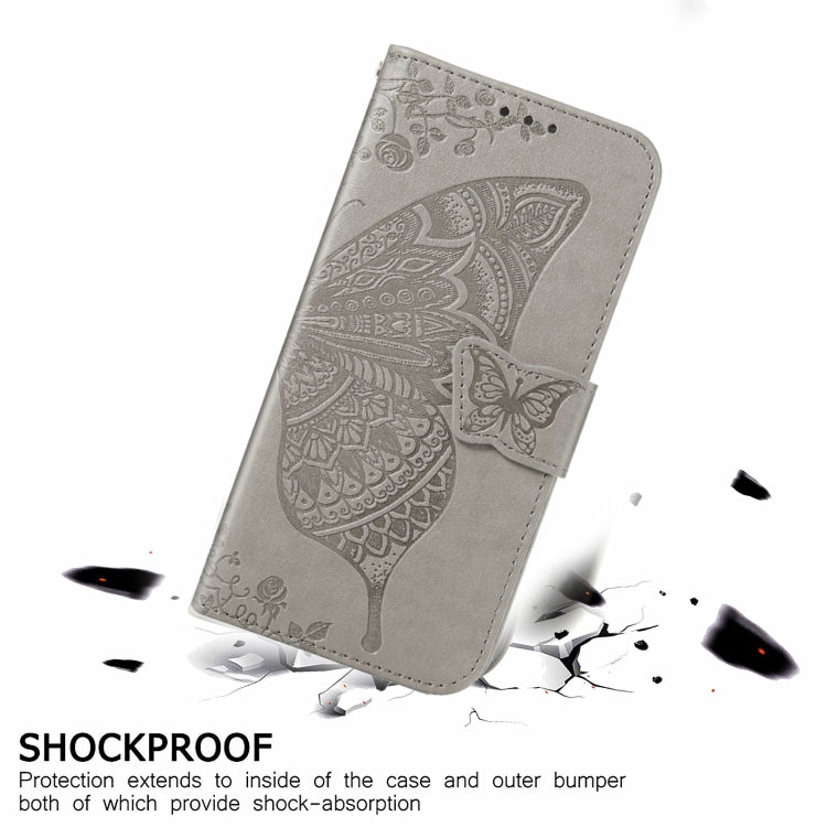 For LG Stylo 7 4G Butterfly Love Flower Embossed Horizontal Flip Leather Case with Bracket / Card Slot / Wallet / Lanyard