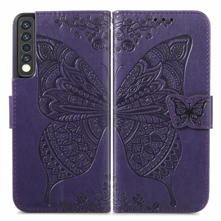 For LG Stylo 7 4G Butterfly Love Flower Embossed Horizontal Flip Leather Case with Bracket / Card Slot / Wallet / Lanyard