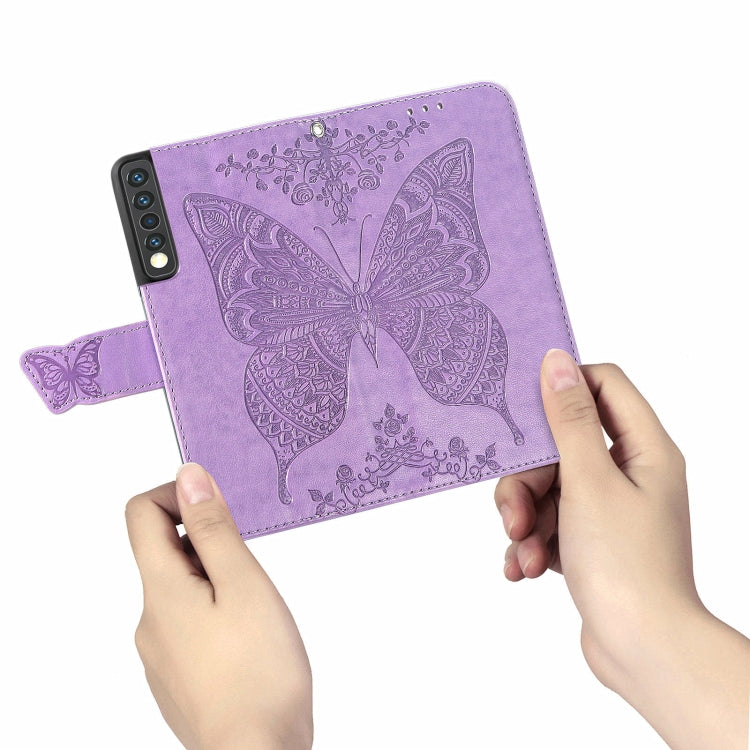 For LG Stylo 7 4G Butterfly Love Flower Embossed Horizontal Flip Leather Case with Bracket / Card Slot / Wallet / Lanyard