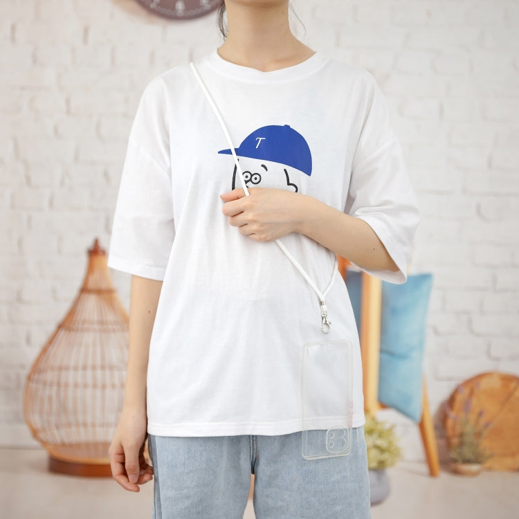 For Xiaomi Mi 11 Transparent PC+TPU Phone Case with Contrast Color Button & Neck Lanyard