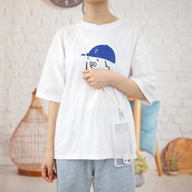 For Xiaomi Mi 11 Transparent PC+TPU Phone Case with Contrast Color Button & Neck Lanyard