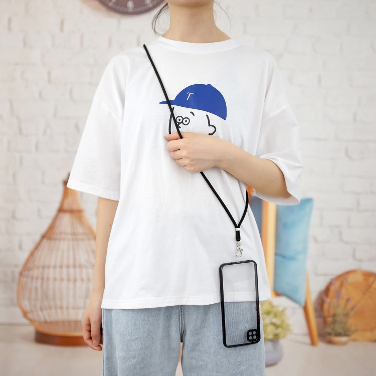 For Xiaomi Mi 11 Transparent PC+TPU Phone Case with Contrast Color Button & Neck Lanyard