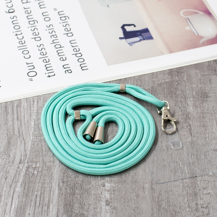 For Xiaomi Redmi Note 8 Pro Transparent PC+TPU Phone Case with Contrast Color Button & Neck Lanyard