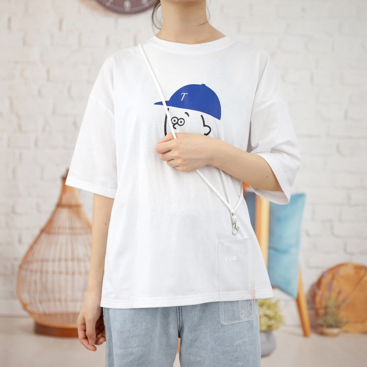 For Xiaomi Redmi K40 / K40 Pro Transparent PC+TPU Phone Case with Contrast Color Button & Neck Lanyard