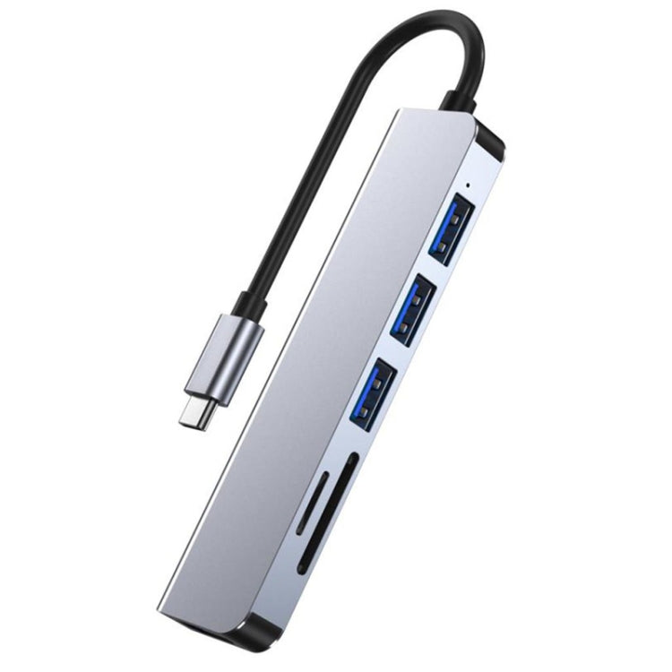 6 in 1 Type C to 3 x USB Ports + SD/TF + HDMI Docking Station