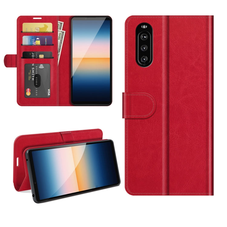 For Sony Xperia 10 III R64 Texture Single Horizontal Flip Protective Case with Holder & Card Slots & Wallet& Photo Frame