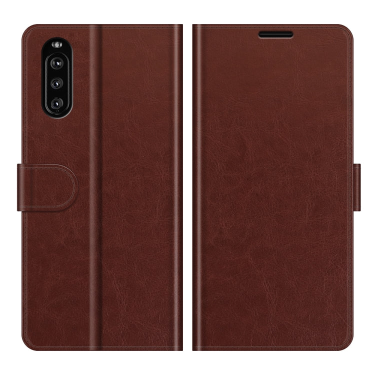 For Sony Xperia 10 III R64 Texture Single Horizontal Flip Protective Case with Holder & Card Slots & Wallet& Photo Frame
