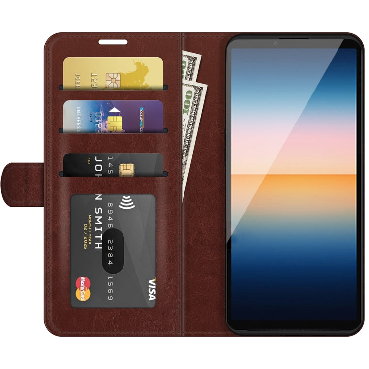 For Sony Xperia 10 III R64 Texture Single Horizontal Flip Protective Case with Holder & Card Slots & Wallet& Photo Frame
