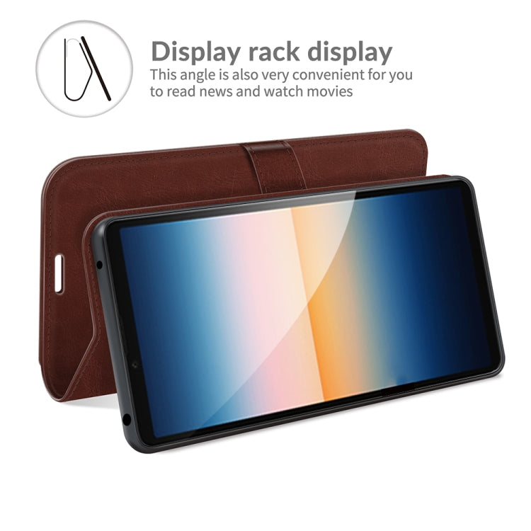 For Sony Xperia 10 III R64 Texture Single Horizontal Flip Protective Case with Holder & Card Slots & Wallet& Photo Frame