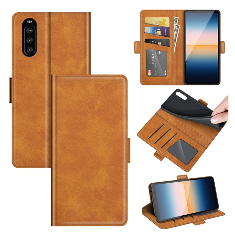For Sony Xperia 10 III Dual-side Magnetic Buckle Horizontal Flip Leather Case with Holder & Card Slots & Wallet