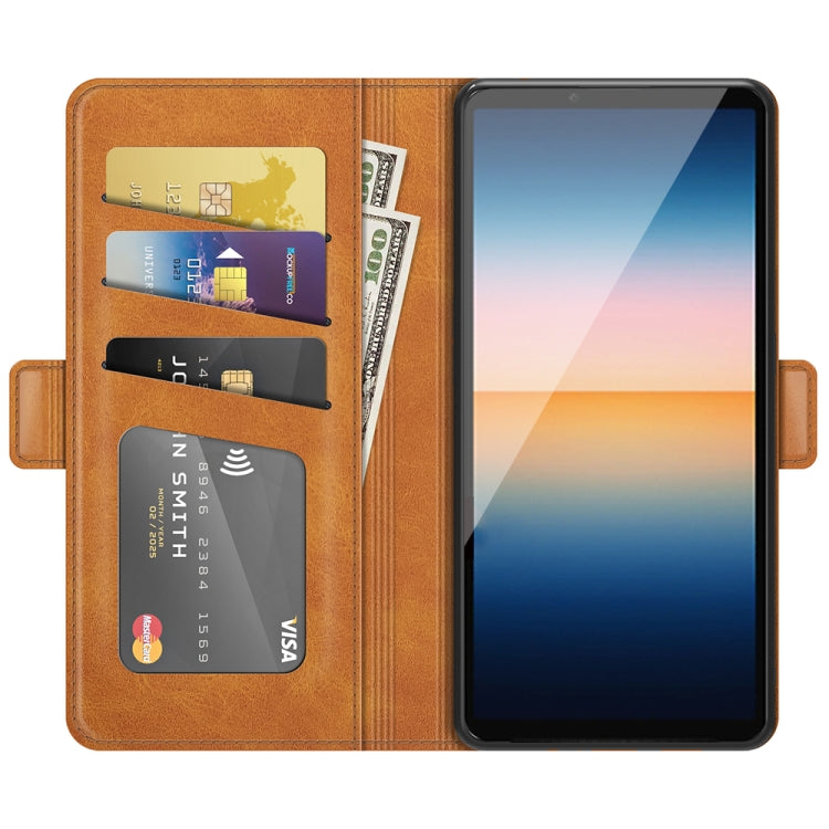 For Sony Xperia 10 III Dual-side Magnetic Buckle Horizontal Flip Leather Case with Holder & Card Slots & Wallet