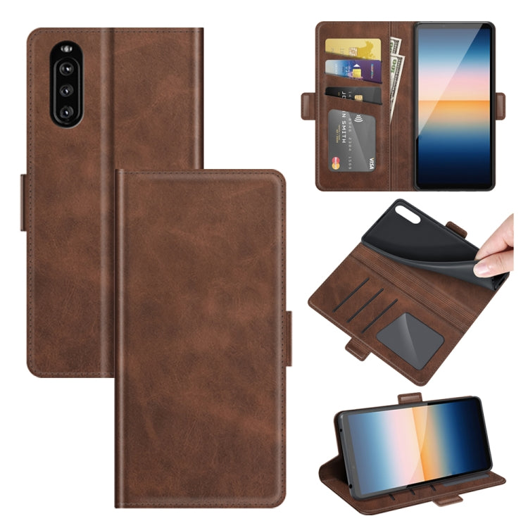 For Sony Xperia 10 III Dual-side Magnetic Buckle Horizontal Flip Leather Case with Holder & Card Slots & Wallet