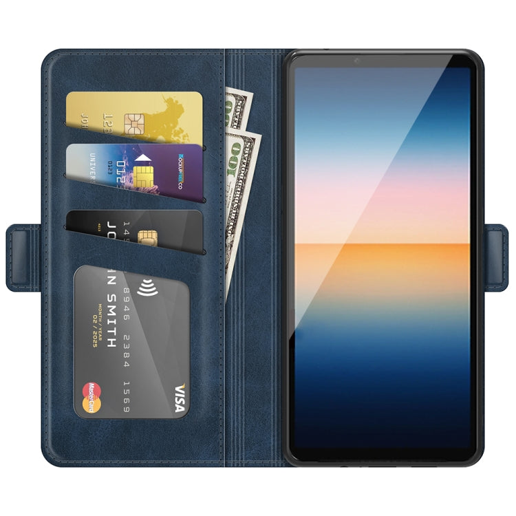 For Sony Xperia 10 III Dual-side Magnetic Buckle Horizontal Flip Leather Case with Holder & Card Slots & Wallet