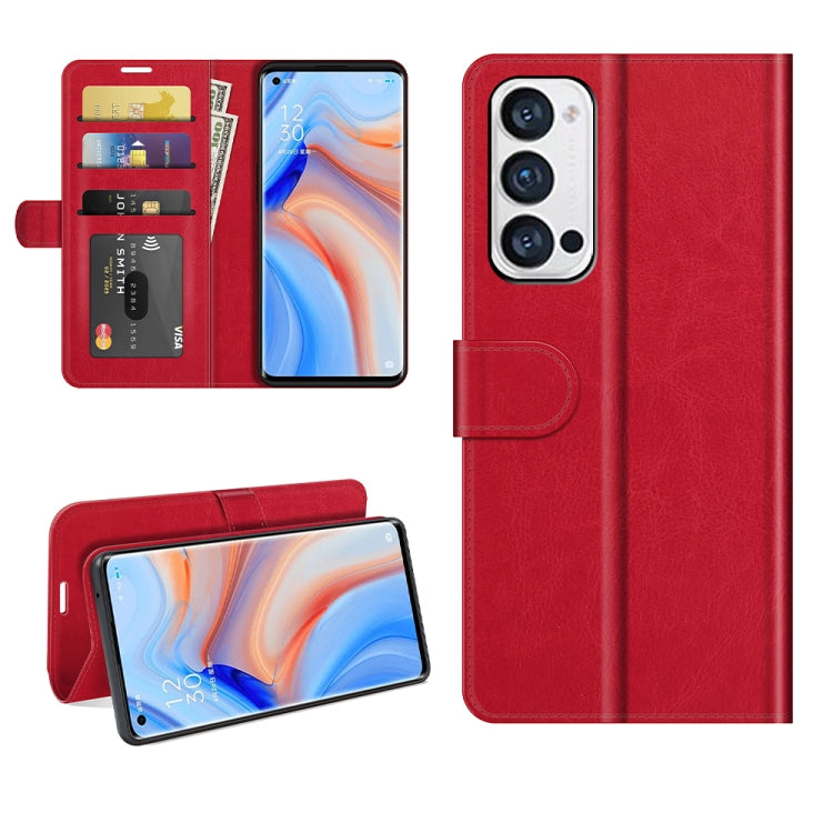 For OPPO Reno5 Pro+ / Find X3 Neo R64 Texture Single Horizontal Flip Protective Case with Holder & Card Slots & Wallet& Photo Frame