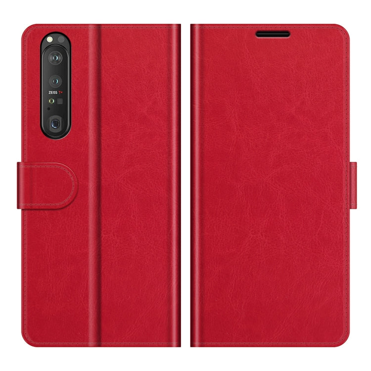For Sony Xperia 1 III R64 Texture Single Horizontal Flip Protective Case with Holder & Card Slots & Wallet& Photo Frame