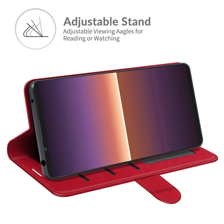 For Sony Xperia 1 III R64 Texture Single Horizontal Flip Protective Case with Holder & Card Slots & Wallet& Photo Frame