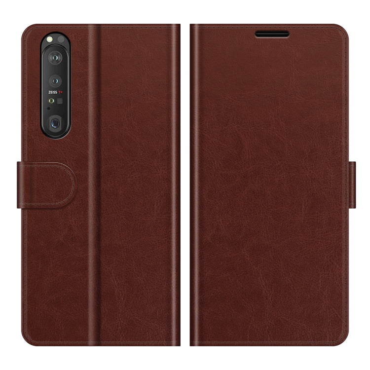 For Sony Xperia 1 III R64 Texture Single Horizontal Flip Protective Case with Holder & Card Slots & Wallet& Photo Frame
