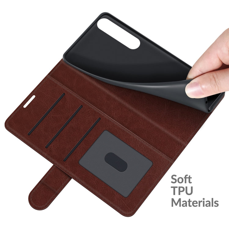 For Sony Xperia 1 III R64 Texture Single Horizontal Flip Protective Case with Holder & Card Slots & Wallet& Photo Frame