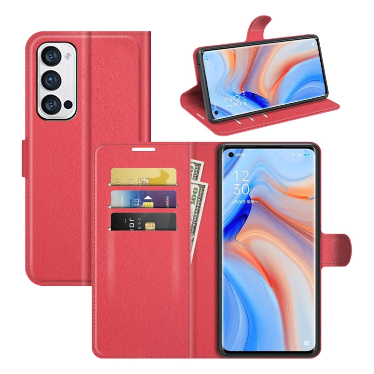 For OPPO Reno5 Pro+ / Find X3 Neo Litchi Texture Horizontal Flip Protective Case with Holder & Card Slots & Wallet